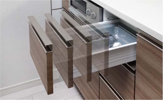 ブルモーション付スライド収納