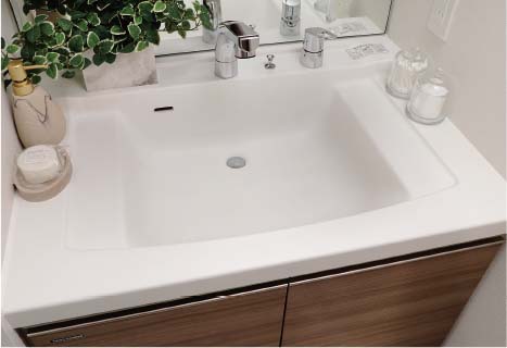 人造大理石ボウル一体型カウンター