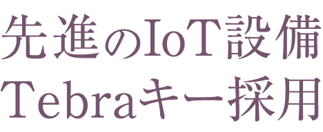 先進のIoT設備 Tebraキー採用
